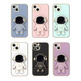 Plating Astronaut Holder Phone Case, For iPhone 13, For iPhone 13 mini